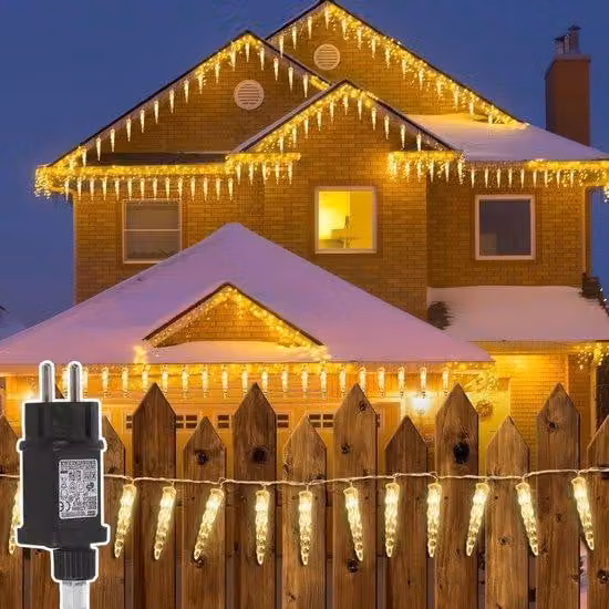 Lampada da esterno 40 LED 5 m - Ghirlanda luminosa bianca - Illuminazione da esterno - Illuminazione per le feste - IP44 - Bianco
