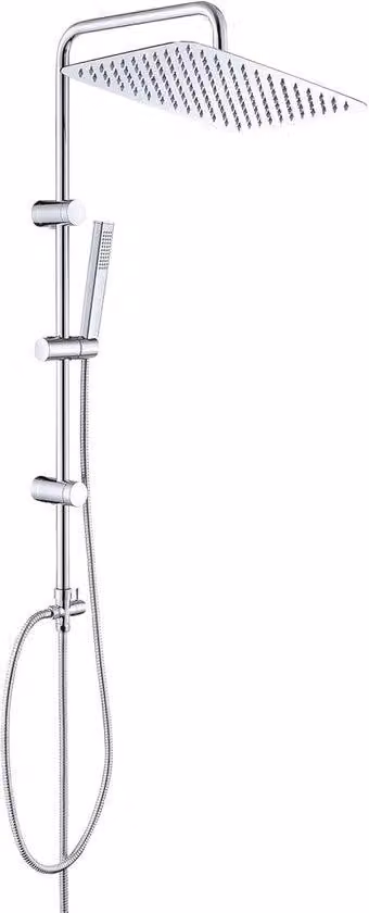 Sistema doccia Doccia a pioggia Bagno Set doccia Colonna doccia con soffione in acciaio inox 35x25cm