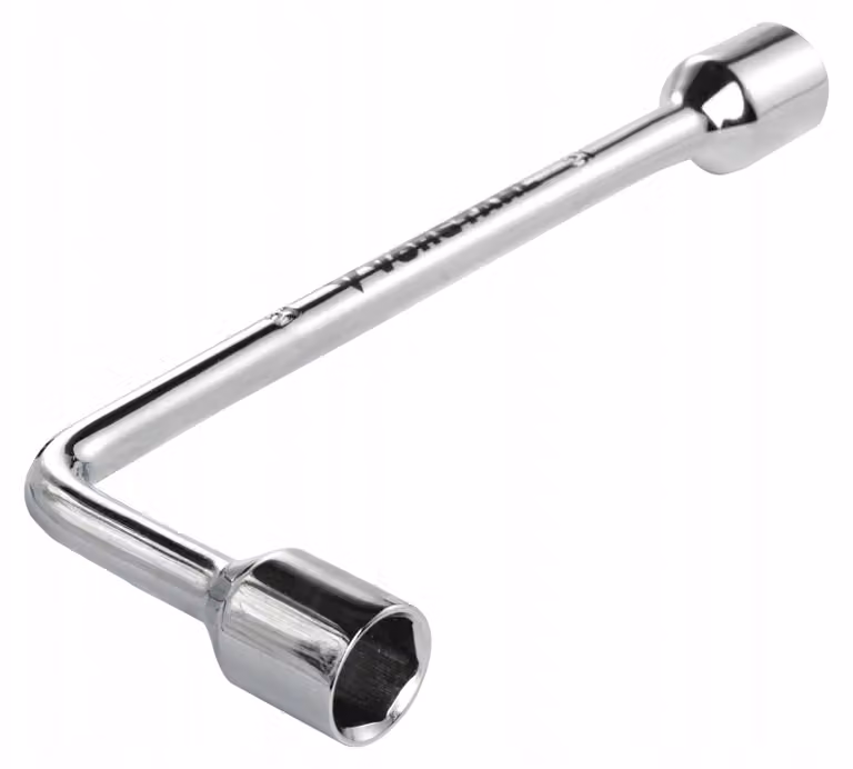 Chiave a bussola a "L" Vorstahl, cromata, acciaio CrV, 9 mm