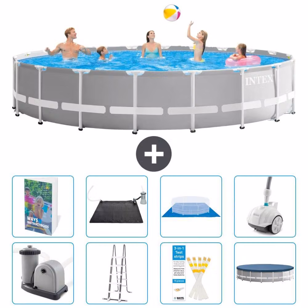 Struttura per piscina a forma di prisma - 610x132 cm - composta da 7 elementi - modello S600
