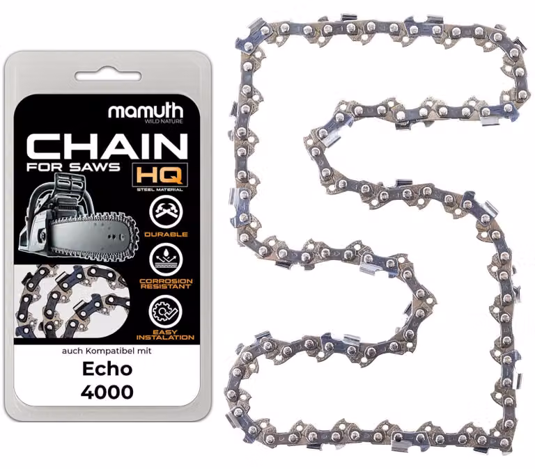 Catena per motosega, 40 cm, 1,5 mm, passo 0,325", 66 maglie, compatibile con Echo 4000