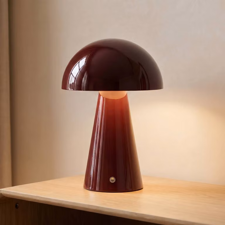 Lampada da tavolo Nevijo Lindby, dimmerabile, Rosso, Soggiorno / Sala da pranzo, Metallo, Moderno, Lampada da tavolo