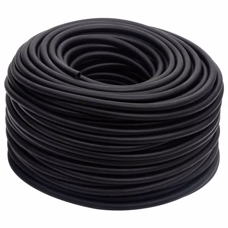 vidaXL Tubo aria ibrido nero 0,6" 50 m gomma e PVC