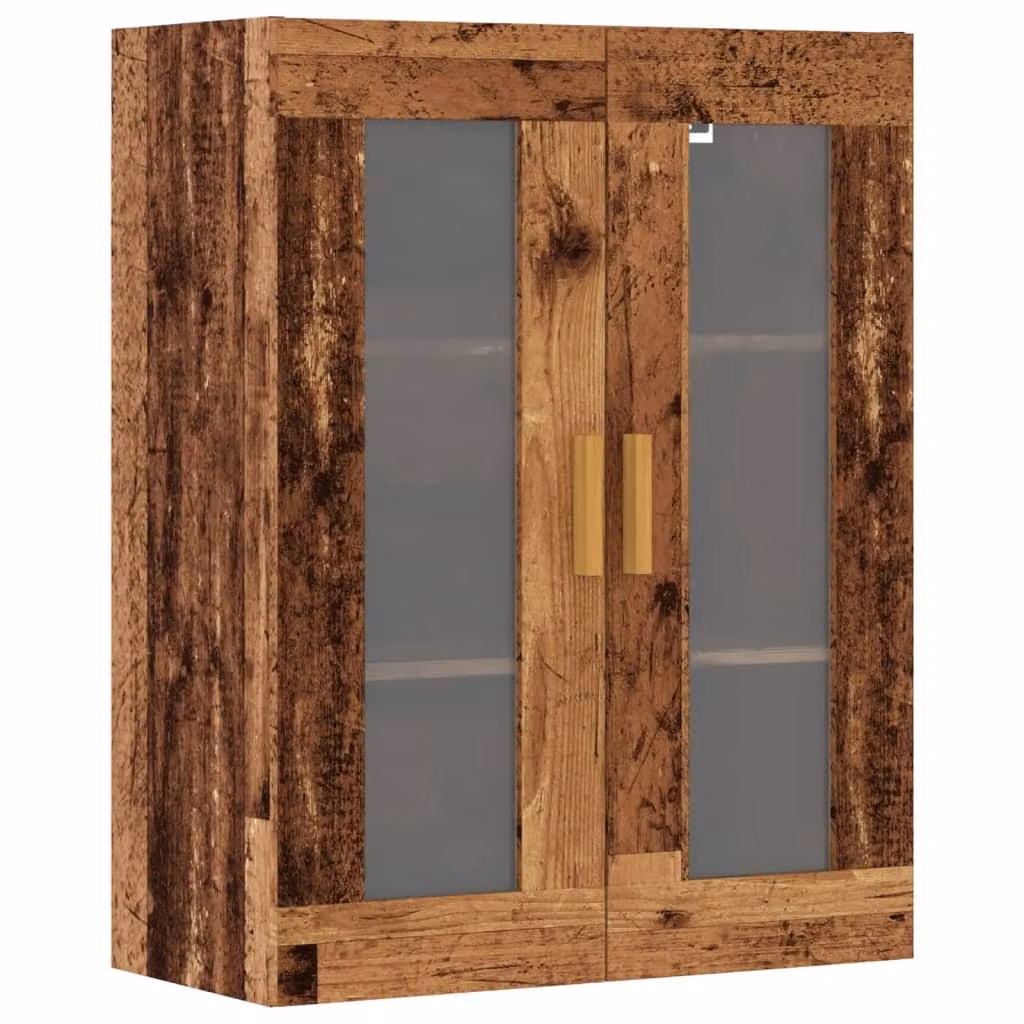 Armadietto Pensile a Parete Legno Antico 69,5x34x90 cm