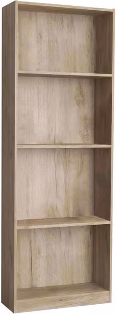 Libreria Line Olmo GIORDANOSHOP in Truciolare Bilaminato Rovere Grigio L: 60 cm, P: 24 cm, H: 170 cm