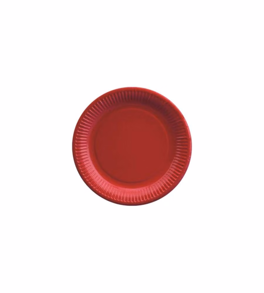Piatti di carta rotondi 20 pezzi rosso