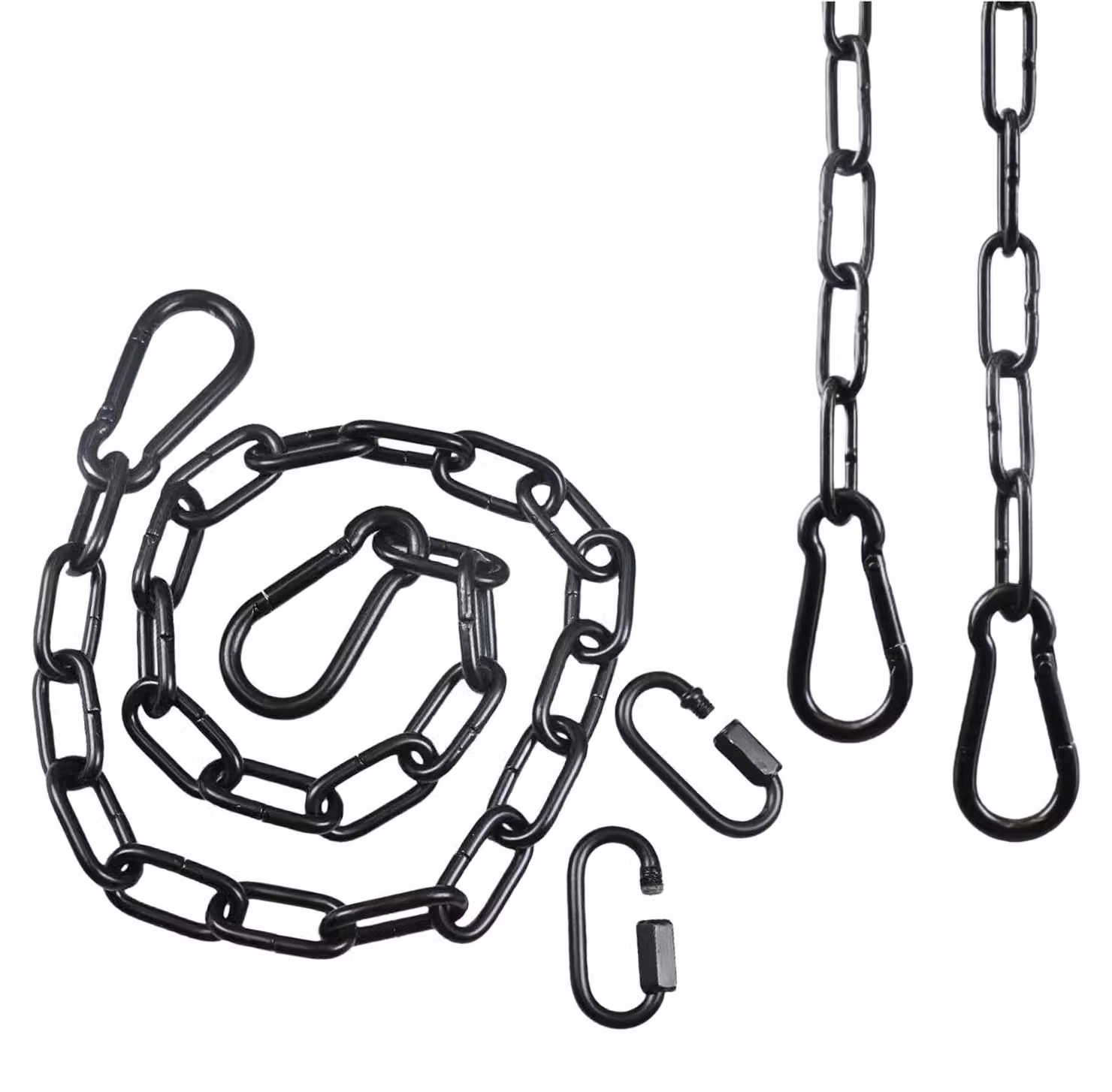 Catena in acciaio inossidabile, 2,5 mm, 50 cm, confezione da 2 pezzi con chiusura a scatto