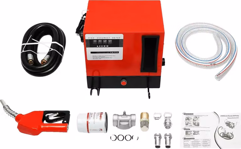 Pompa diesel, autoadescante, alta portata, rossa