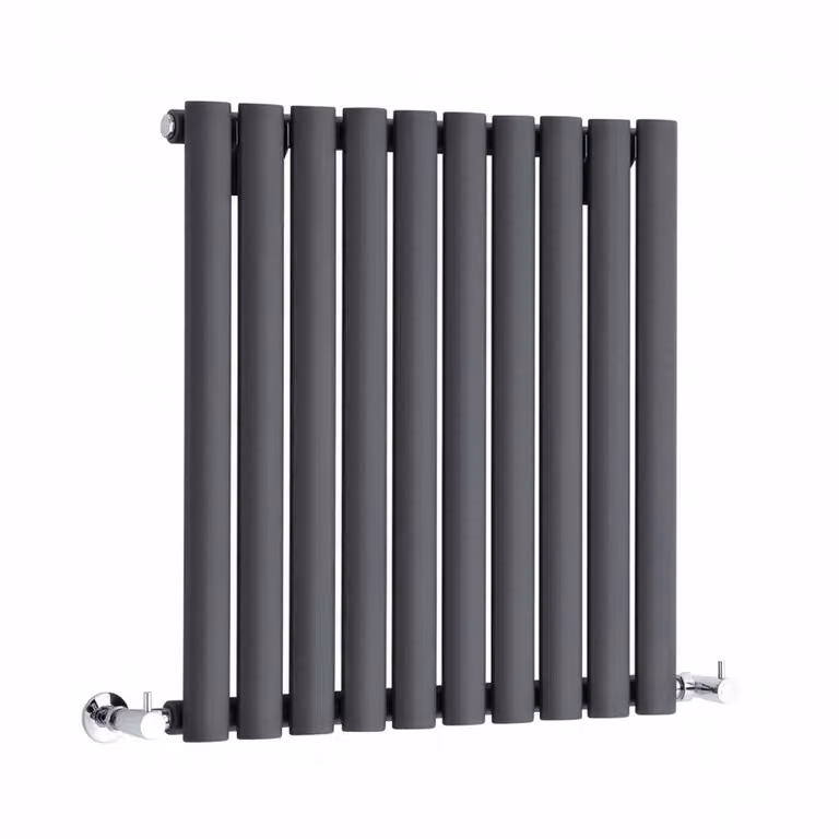 Radiatore di Design Orizzontale (Pannello Singolo) - 595mm x 590mm - Antracite - Sterling Quinn by Hudson Reed