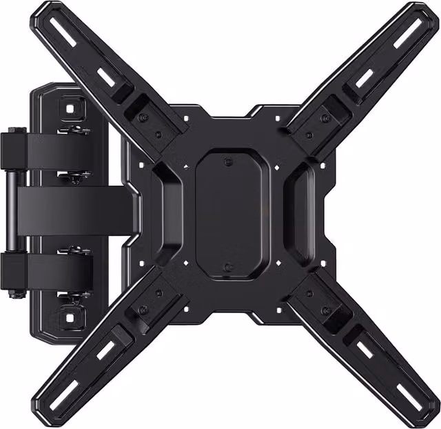 Staffa di supporto da muro Omega Full Motion per TV da 26 a 55 pollici, colore nero, portata 35 kg
