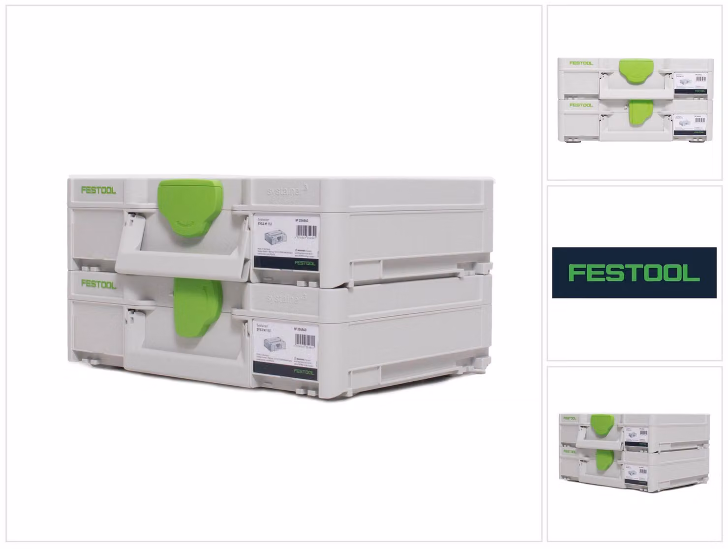 Festool Systainer Set 2x SYS3 M 112 ( 2x 204840 ) 7,7 litri 396x296x112mm Valigia portautensili collegabile