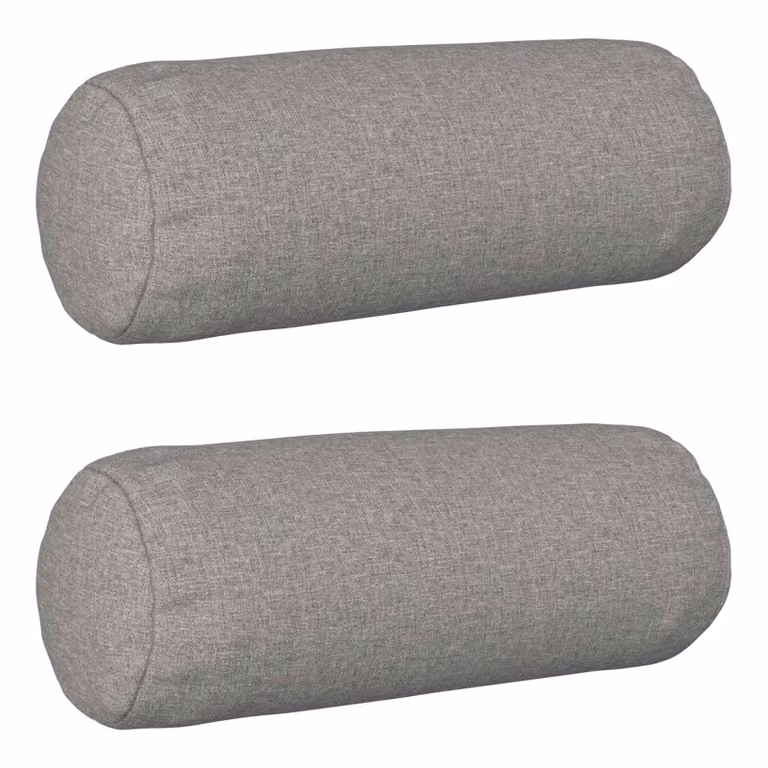 Set di 2 cuscini vidaXL HEERLEN in tessuto grigio nuvola con rivestimento lavabile e rimovibile