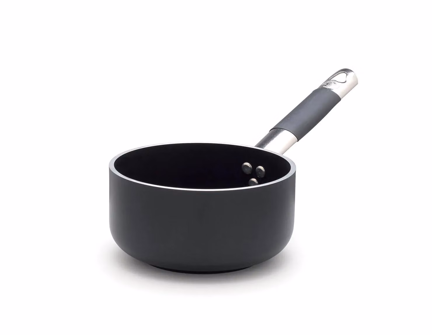 Casseruola Alta AlBlack in alluminio antiaderente 5mm, per induzione con manico “cool”, diam. 16cm