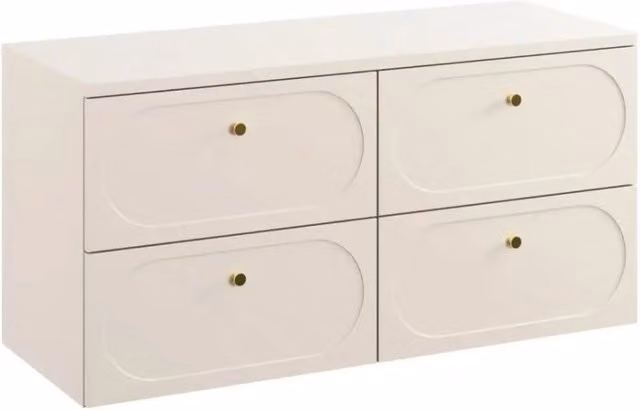 Set da bagno TORNADO beige: mobile sottolavabo 120cm + piano per lavabo