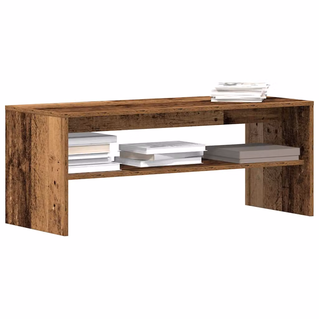 vidaXL Mobile Porta TV Moderno in Legno Vecchio Marrone L: 100 cm, P: 40 cm, H: 40 cm