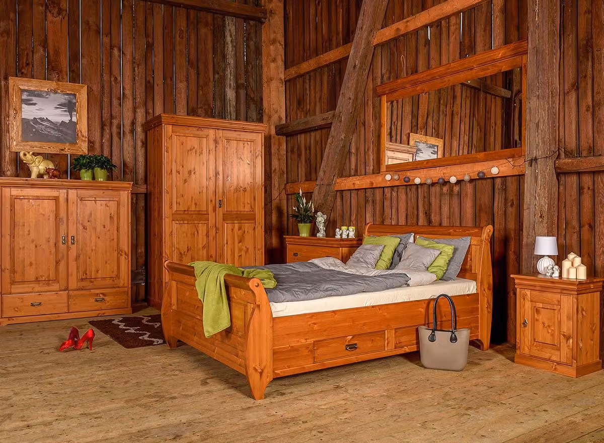 Design Luxus Doppel Hotel Betten Schlafzimmer Holz 180x200cm Bett Polster
