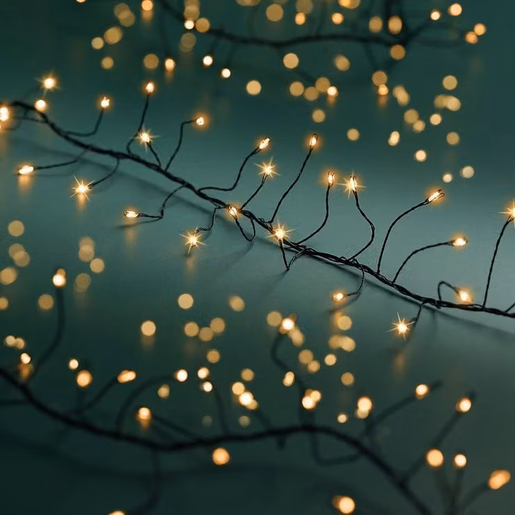 Kaemingk Lumineo Catena luminosa Compact Twinkle 480 LED classica calda per esterni 6 m nera