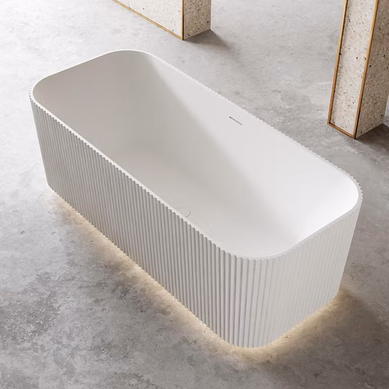 Vasca da bagno, vasca da bagno angolare, vasca da bagno autoportante, vasca da bagno relax, vasca da bagno a strisce, vasca da bagno a LED150*75*58cm/TW-7682-150/