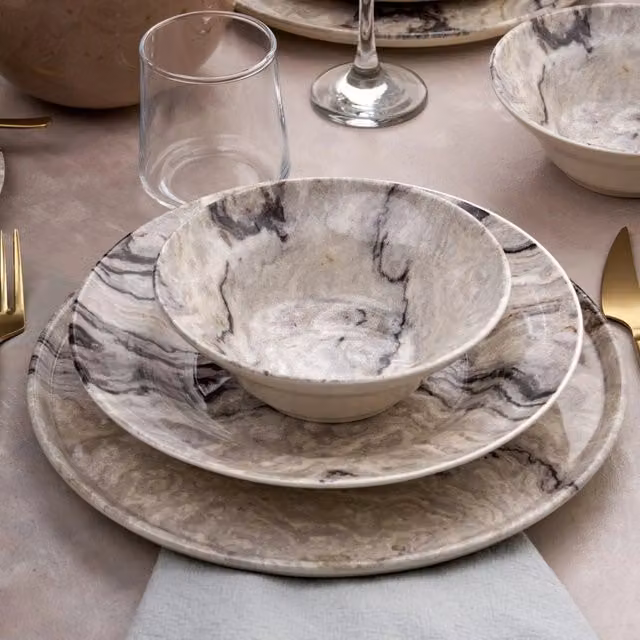 Servizio piatti in ceramica Nipavaka da 24 pezzi multicolore per adulti