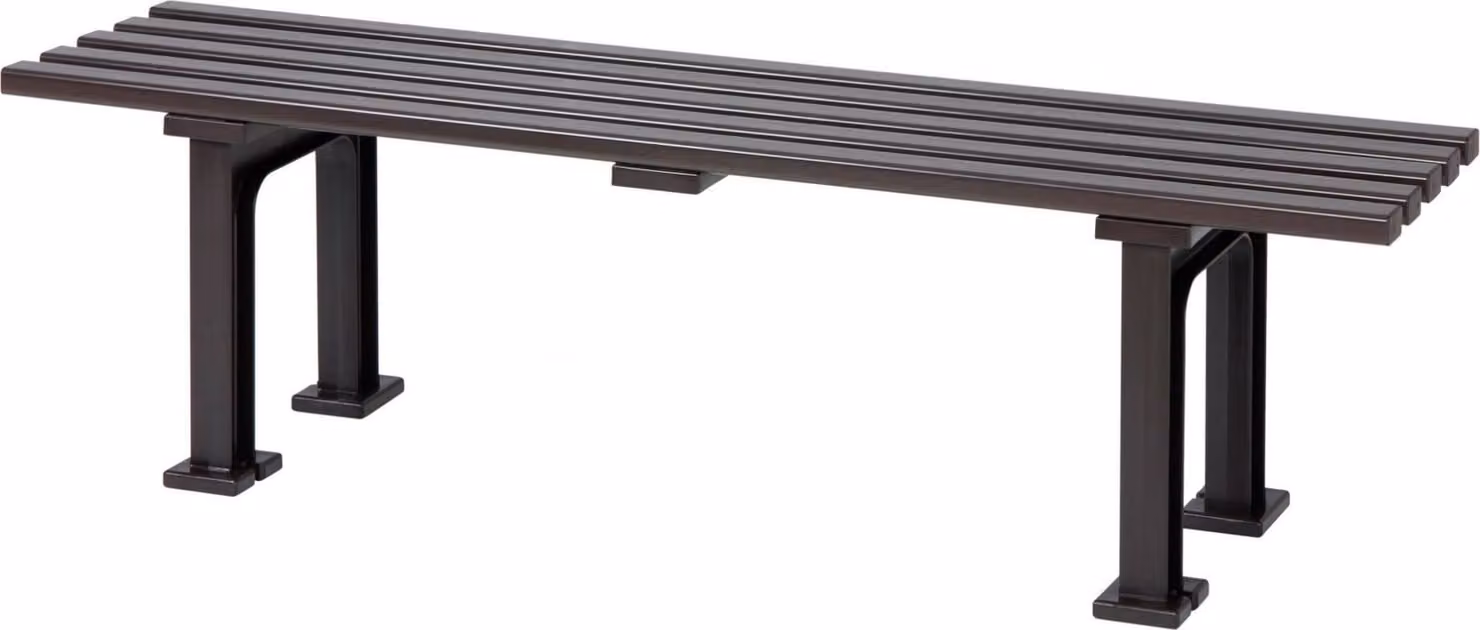 Panchina da giardino Kuba | 3 posti | Marrone | HxLxP 42x150x37cm | Plastica resistente agli agenti atmosferici e ai raggi UV | Panchina da parco Panchina da esterno Balcone da giardino Terrazza