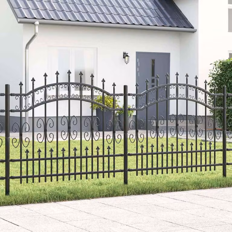 Recinzione per giardino vidaXL KAMPEN in acciaio verniciato a polvere L: 240 cm, H: 140 cm