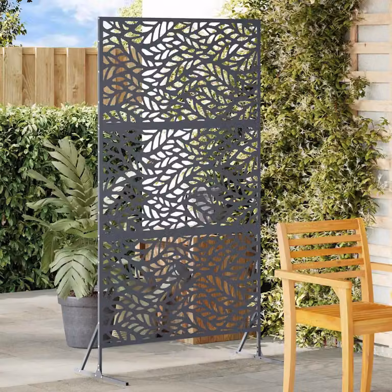 Paravent per Privacy vidaXL in Acciaio Semitrasparente, Colore Antracite, L 100 x P 50 x H 180 cm