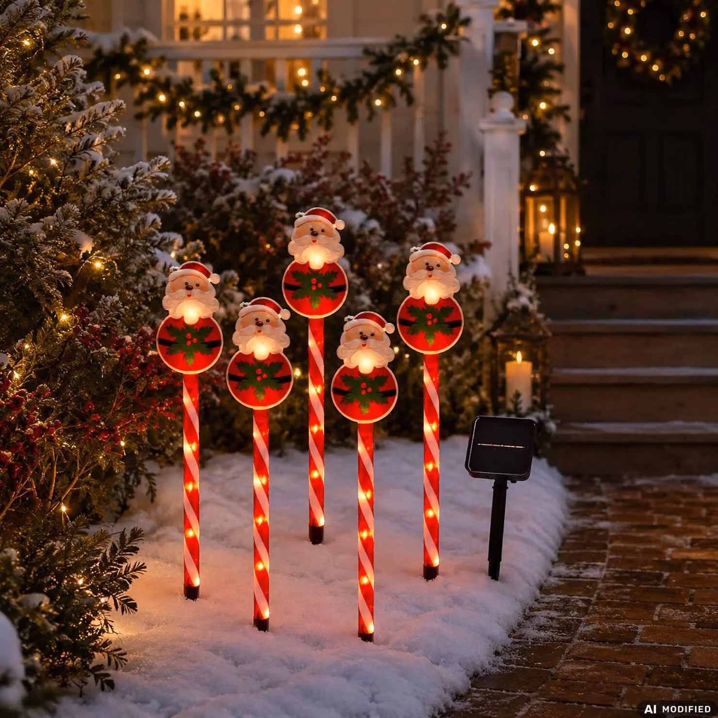 Dictrolux Lampada Solare LED da Giardino 5 in 1 Multicolore con Picchetto H: 48 cm – 2