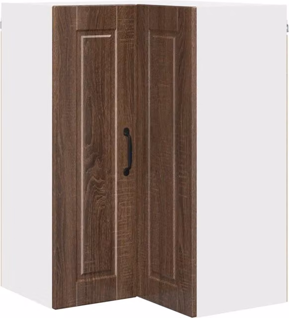 Pensile da cucina angolare PORTO Rovere Marrone con ante a battente, L/P/H: 57 x 57 x 80 cm