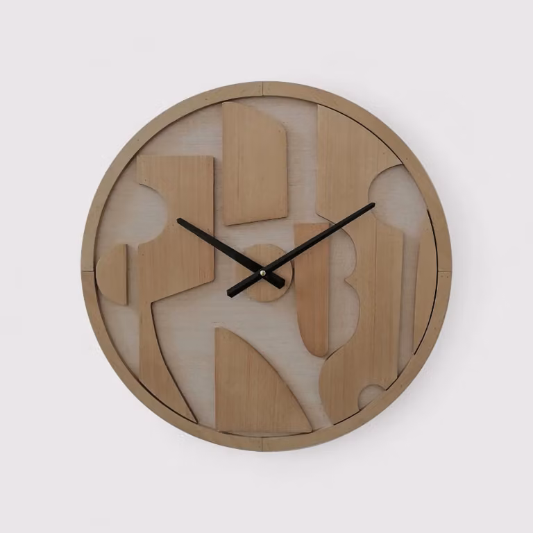 Carex - Orologio a muro moderno con quadrante intagliato