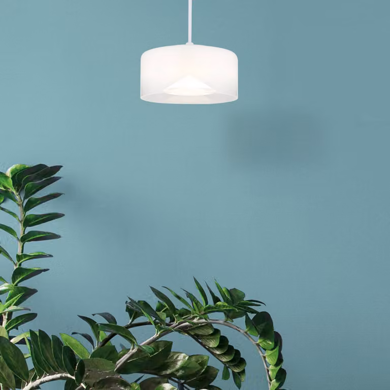 Globo Lampada LED a sospensione Belinda, Ø 15 cm, bianco, vetro Belinda, Bianco / Opale, Soggiorno / Sala da pranzo, Vetro