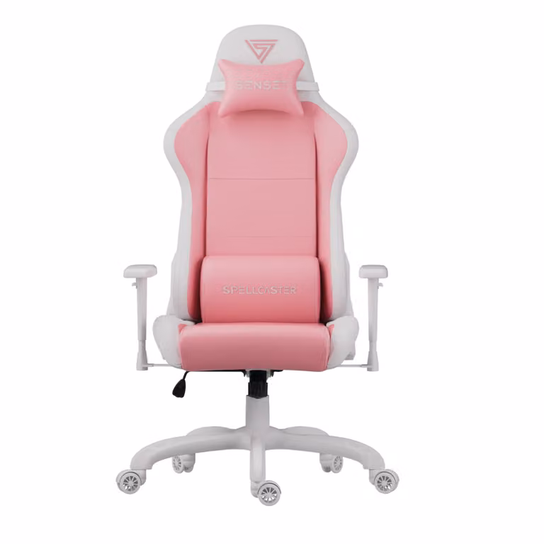Sense7 Spellcaster FUKU sedia da gioco, poltrona da gioco, sedia da ufficio, sedia da scrivania ergonomica, sedia girevole 120 kg, ecopelle, rosa