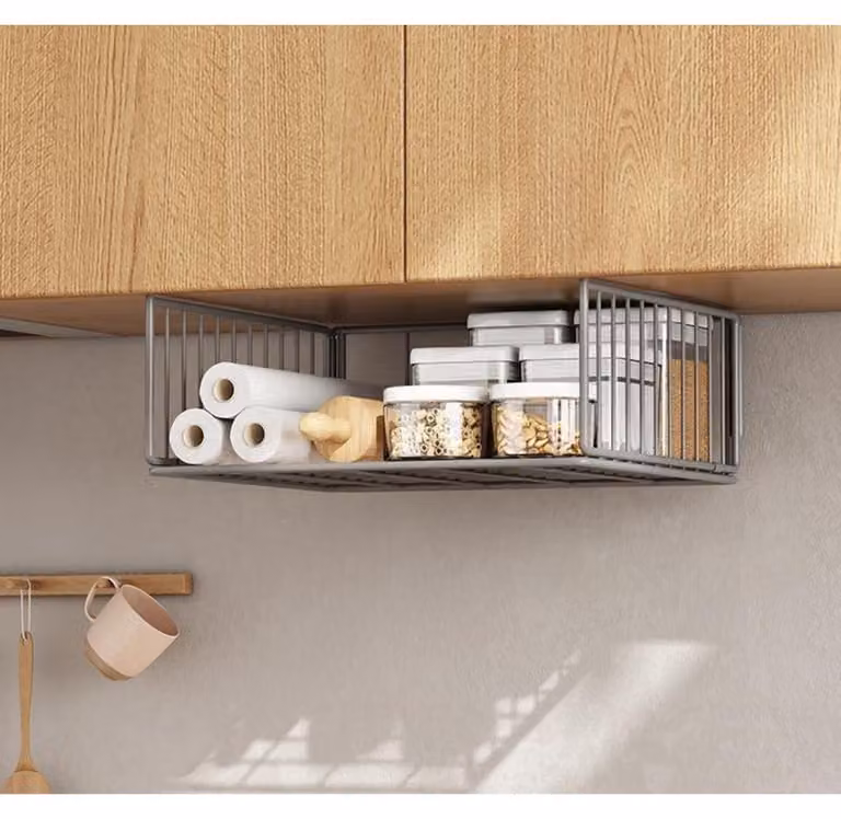 Organizzatore per mobile basso, grigio, 32 cm, Acciaio al carbonio, 1 pezzo