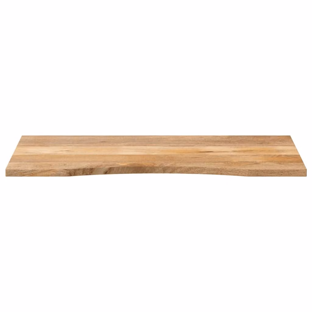 Piano Scrivania con Curva 140x60x2,5cm Massello Grezzo di Mango