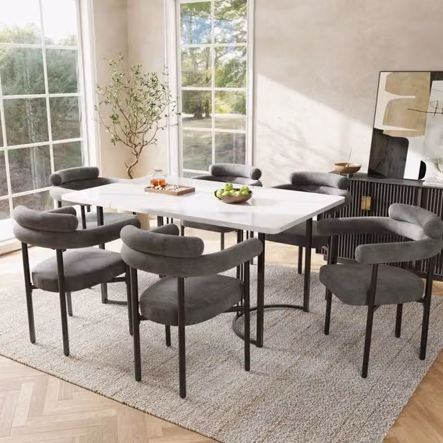 Sedia imbottita 70x62x84 cm grigio scuro; struttura in ferro ergonomica
