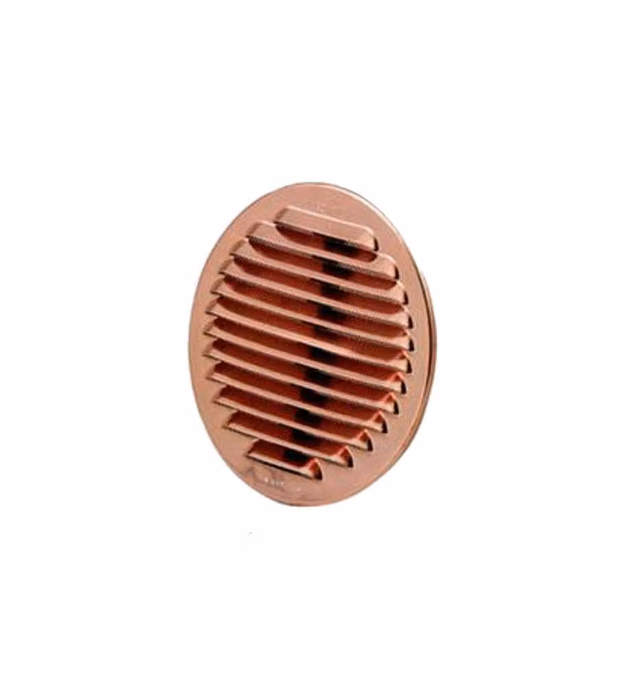 Griglia Ventilazione Tonda Alluminio Ramato - d.125/90