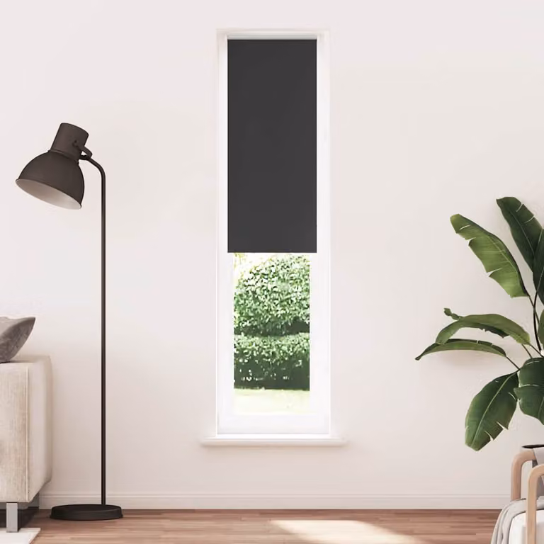 Tenda a Rullo Oscurante vidaXL in Poliestere, Colore Nero o Antracite, L: 60 cm x H: 230 cm