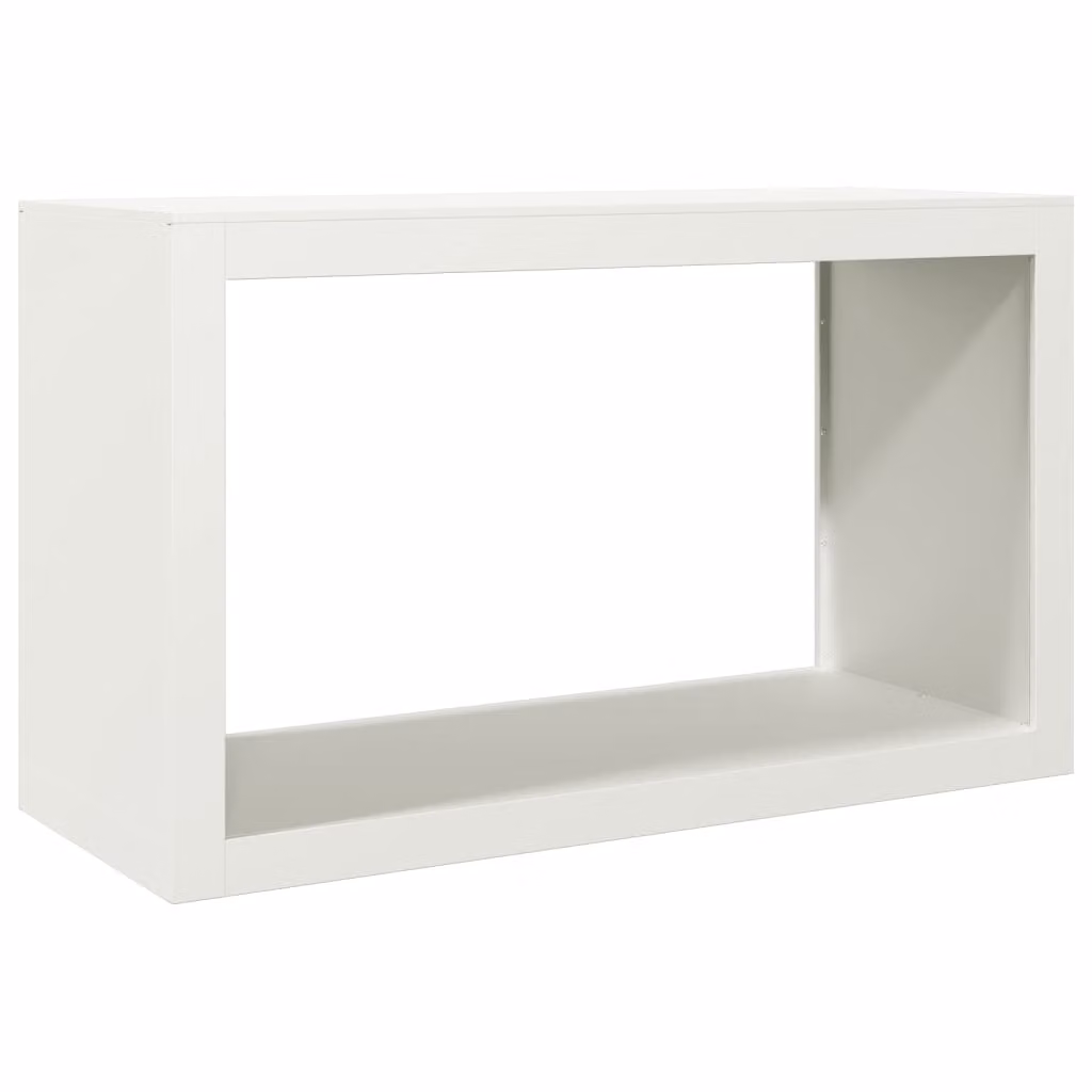 Rastrelliera per Legna da Ardere Bianca 100x40x60 cm in Acciaio