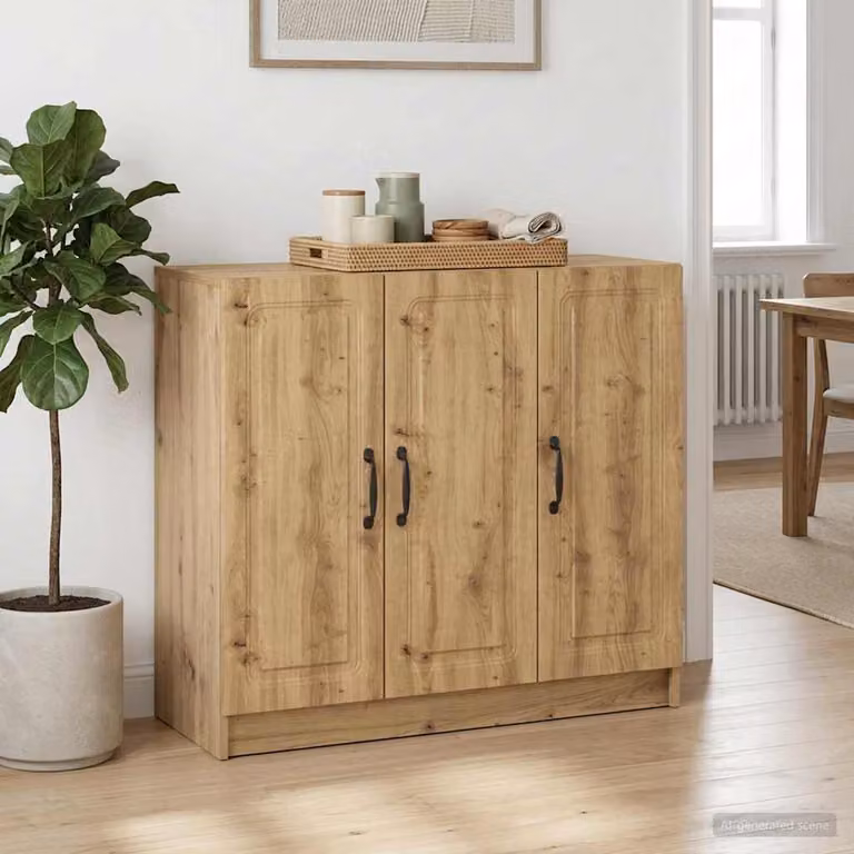 Credenza moderna vidaXL in rovere marrone L: 89 cm, P: 34,5 cm, H: 77 cm