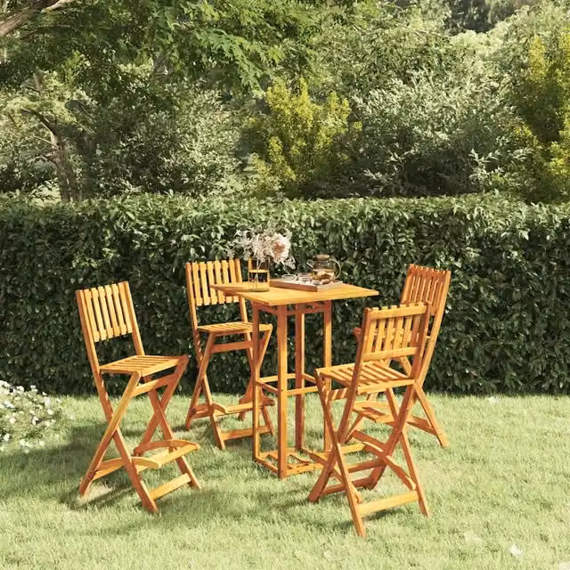 Set da Bar per Esterni 5 pz in Legno Massello di Acacia 3104962