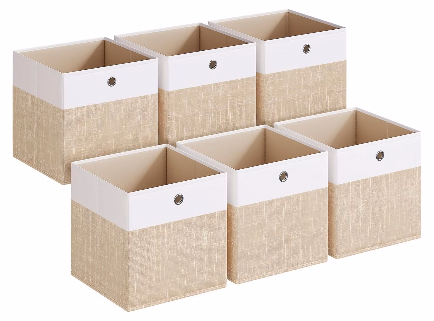 Contenitori in tessuto - Pieghevoli, senza odore, design elegante - 33 x 33 x 33 cm