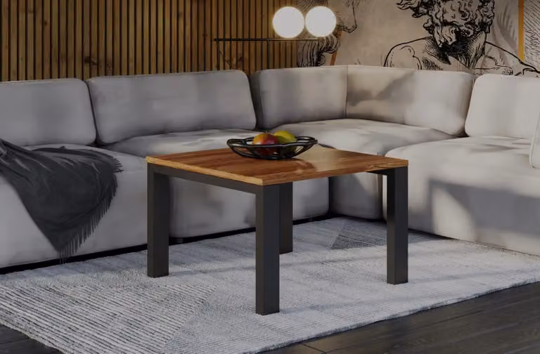 Endo-Möbel tavolino Garold 80x80x55 cm tavolino da salotto tavolino (rovere Stirling)