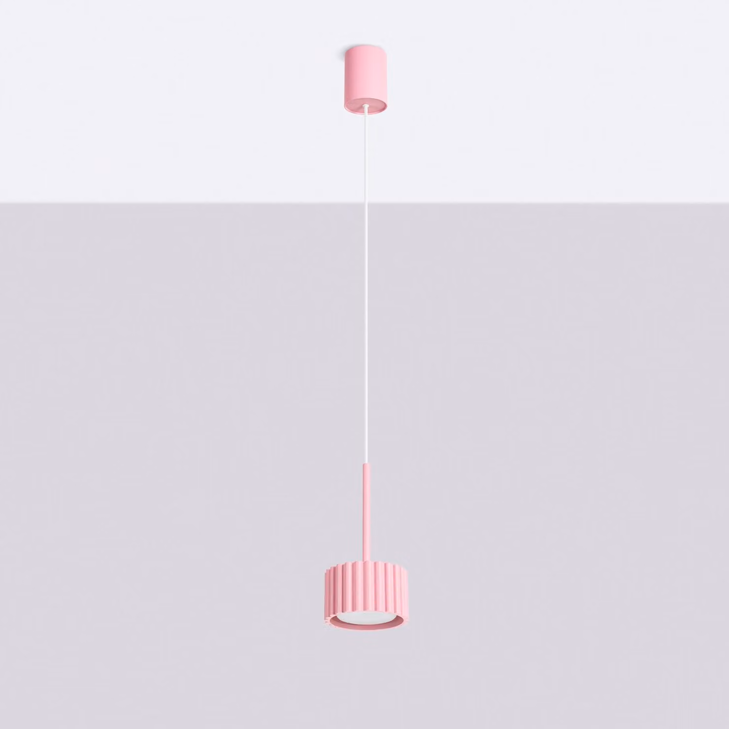 Lampada a sospensione AURA 1 rosa Gx53 1xGx53 10W alluminio 125x10x10 cm Sollux Lighting