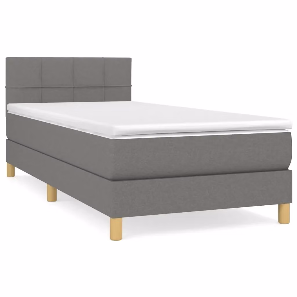 Letto Ibrido con Giroletto a Molle e Materasso vidaXL Grigio e Bianco L/P/H: 200 x 80 x 30 cm – 2