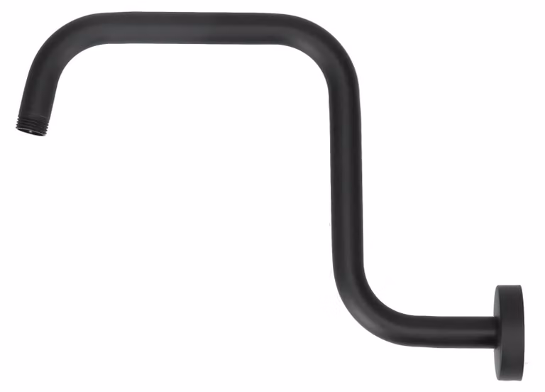 Braccio doccia a forma di "S" - Estensione per soffione doccia - Tubo flessibile a collo di cigno - Acciaio inossidabile - Lunghezza 33 cm - Materiale di alta qualità - Miscelatore per doccia