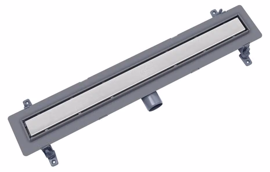 Scarico lineare per doccia, 70 cm, acciaio inossidabile, ABS, sifone a doppia camera