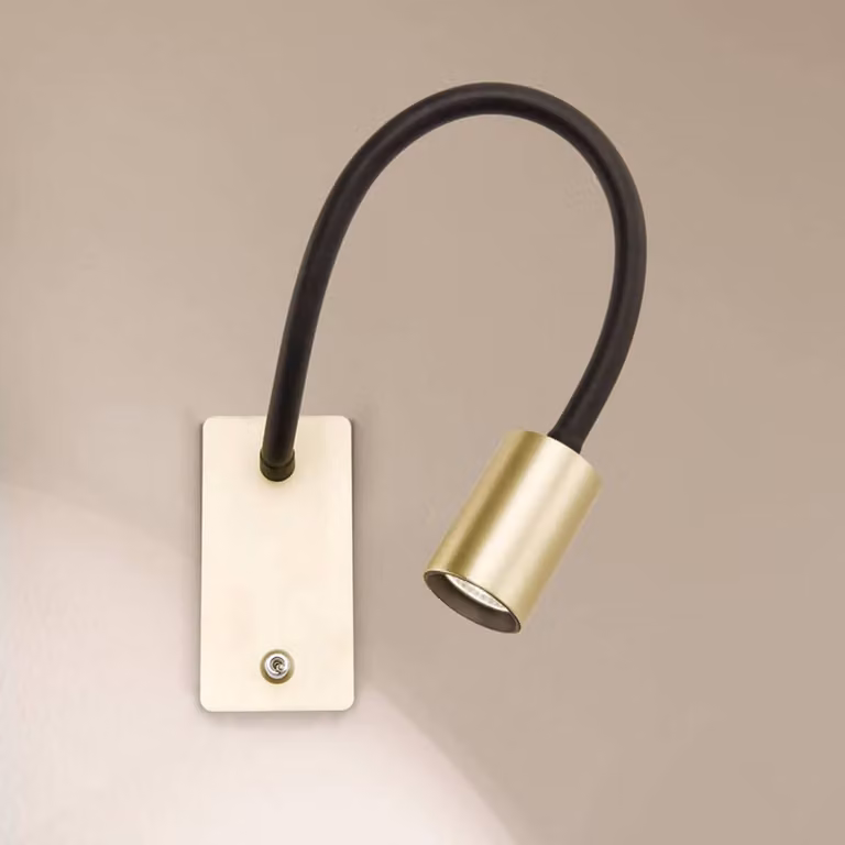 ORION Applique da parete a LED Kurt, Ottone / Oro, Camera da letto, Alluminio, Moderno, Applique a LED