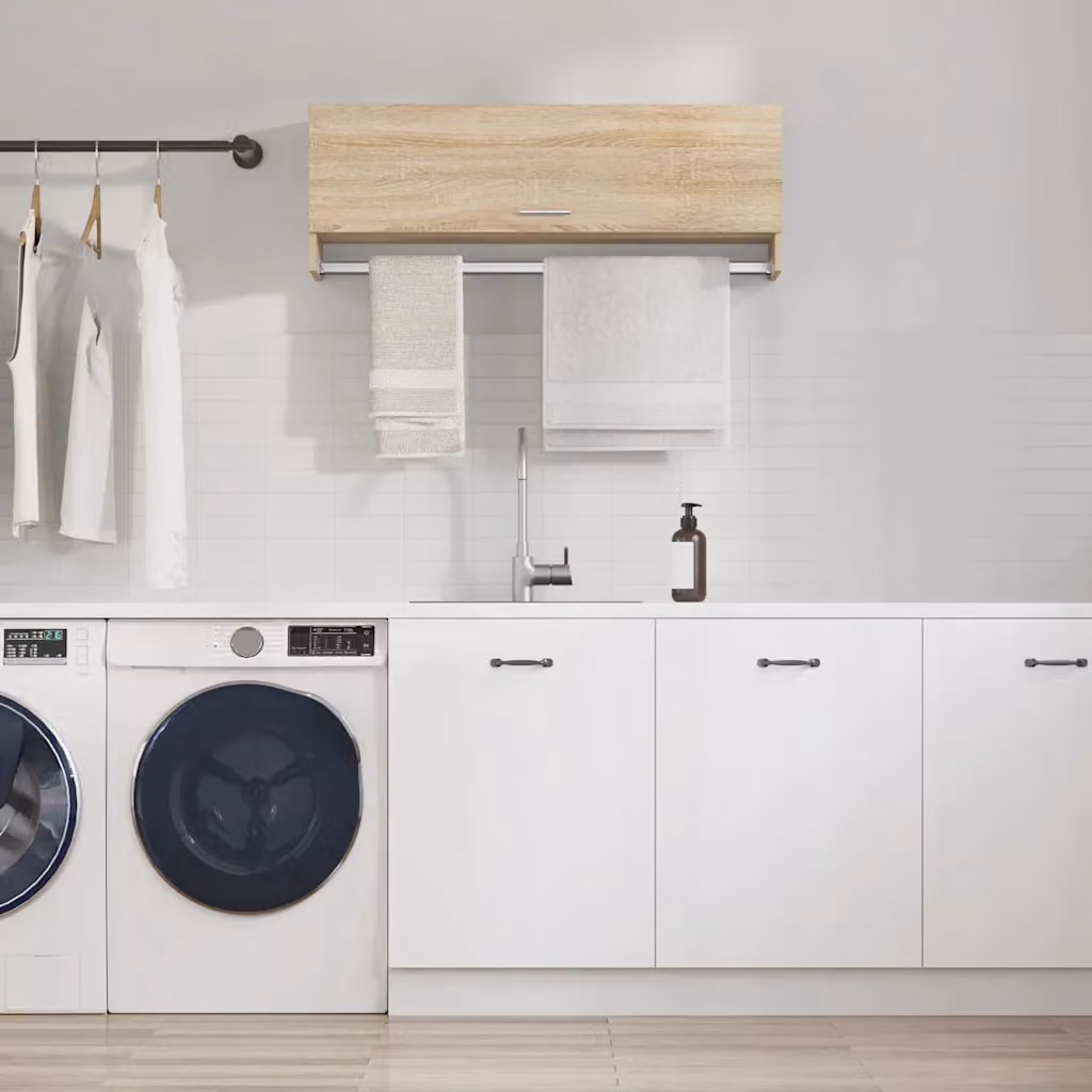 Armadio vidaXL in Rovere Sonoma con Ante a Battente, L: 100 cm, P: 32,5 cm, H: 35 cm