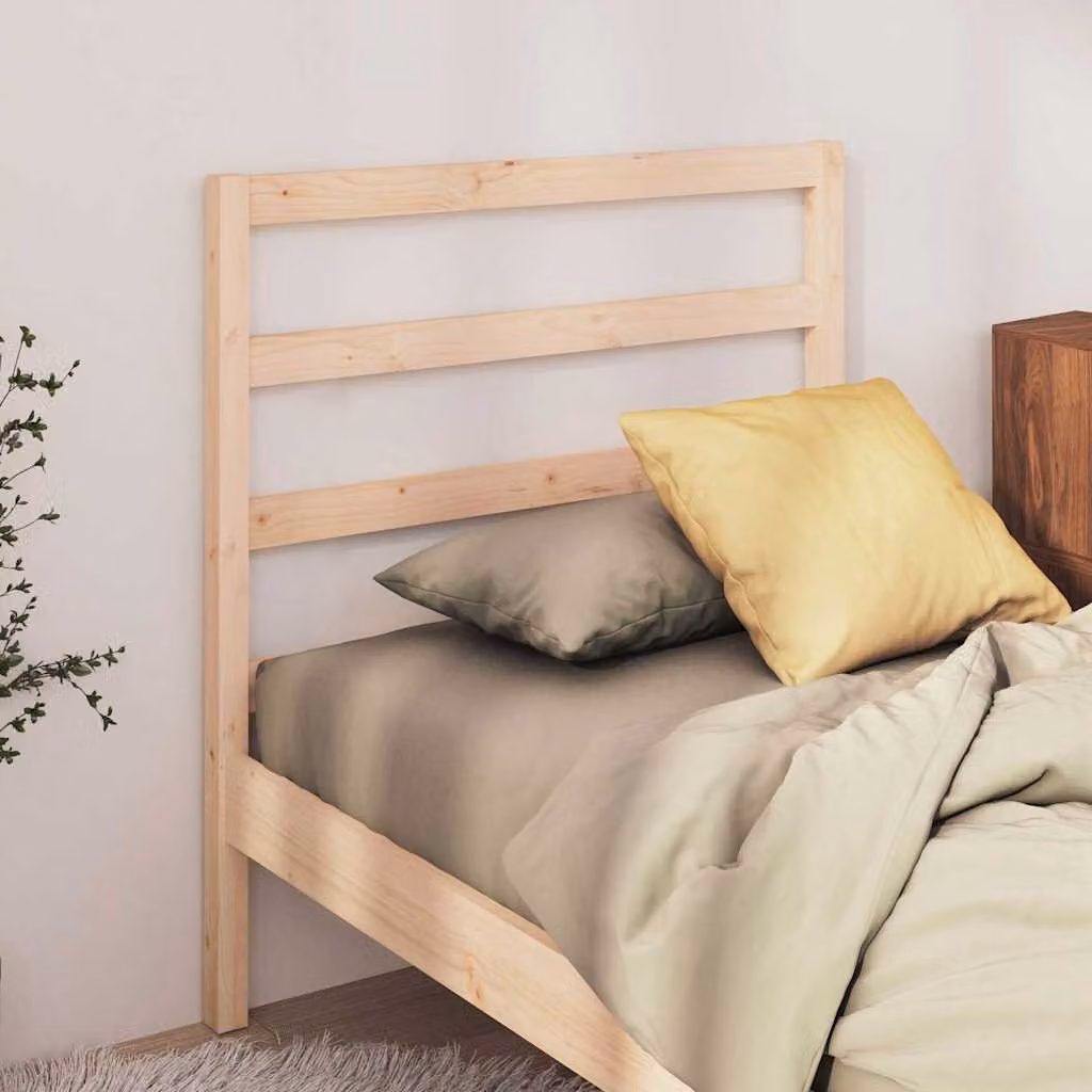Testiera per letto vidaXL in legno massello di pino marrone, L 95 x P 4 x H 100 cm