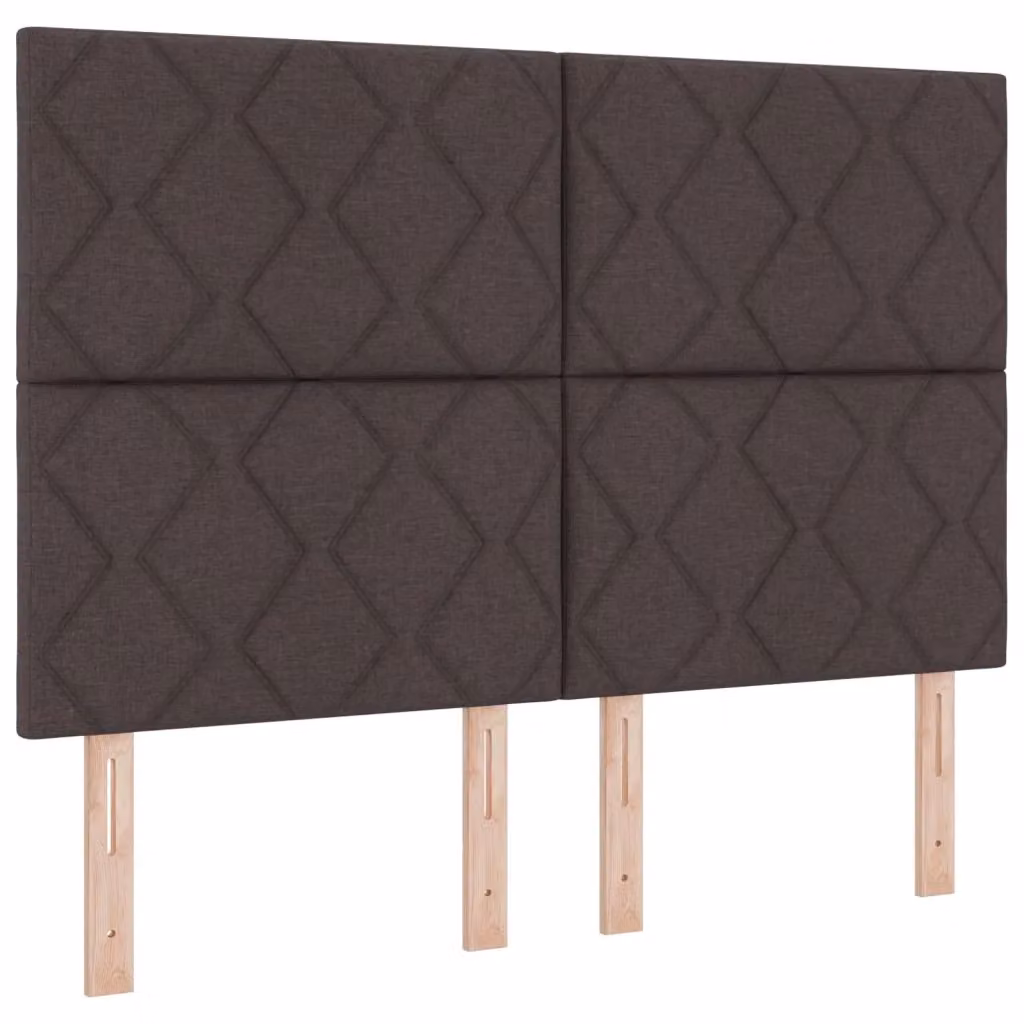 Testiera con LED e porta di ricarica USB vidaXL in tessuto marrone, Larghezza: 160 cm – 2