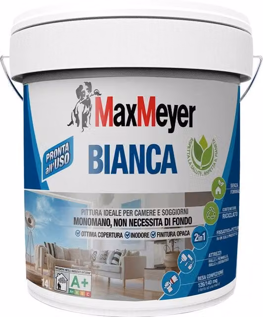 MAX IDROPITTURA LAVABILE PER INTERNI 14 L BIANCO